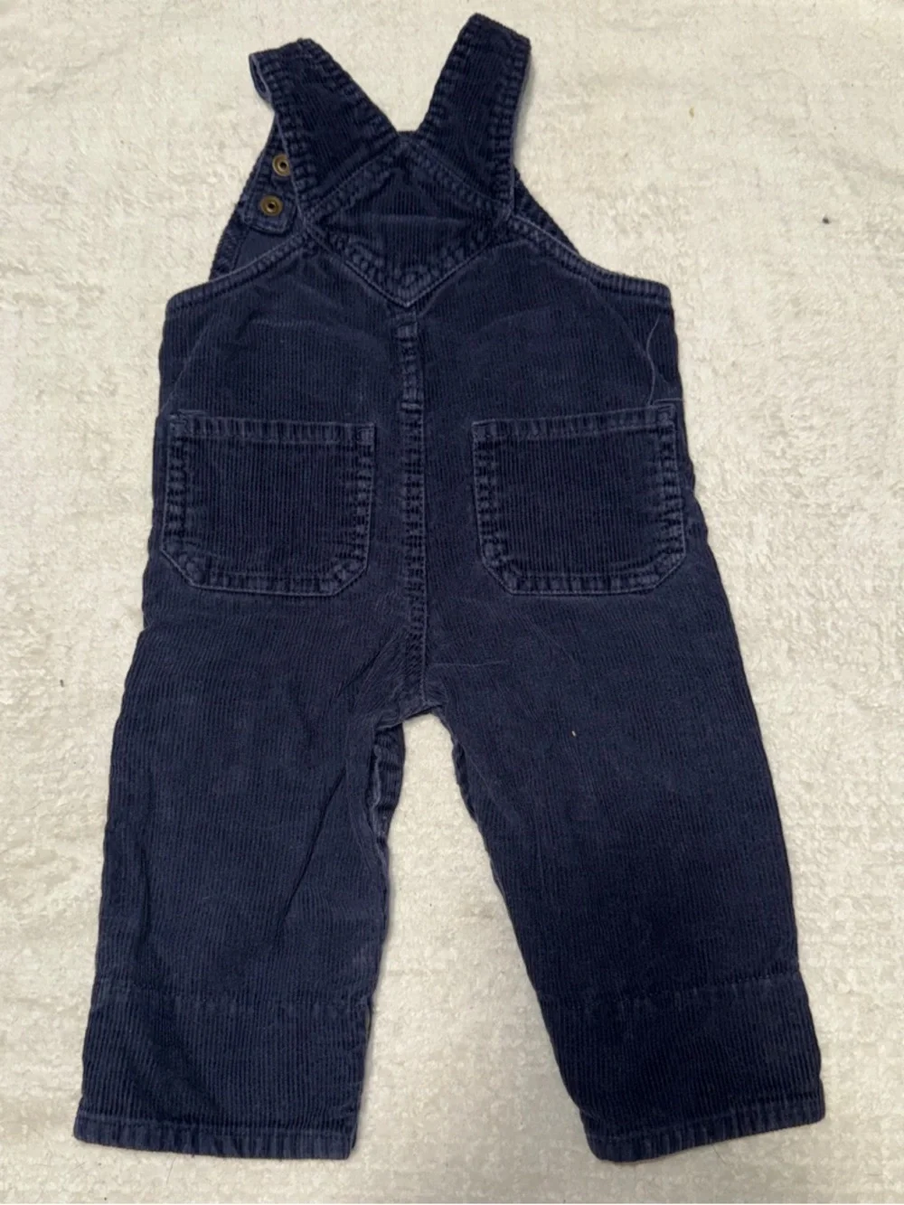 Gymboree Navy Corduroy Overalls with Embroidered Dinosaur